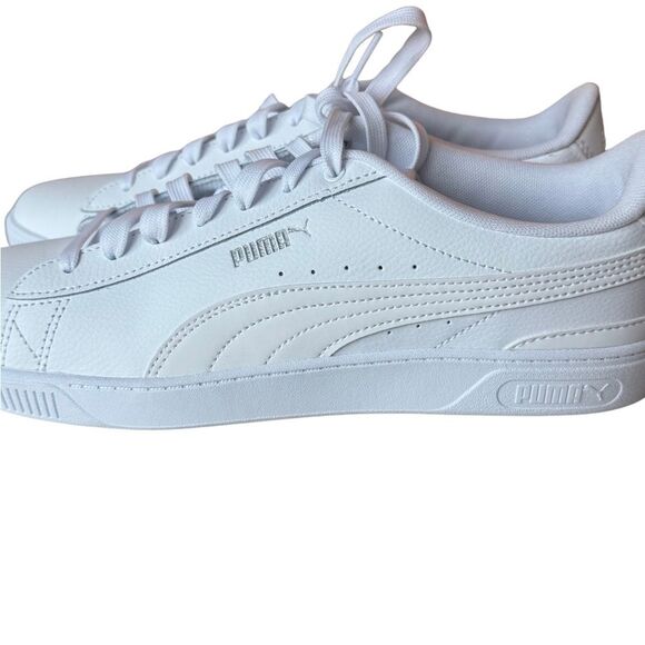PUMA Vikky V3 Leather Sneakers Women 11 White SoftFoam+ Casual Comfort NWOT - Picture 4 of 7